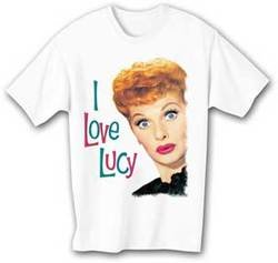 I Love Lucy T-shirt - Retro Lucy Adult White Tee