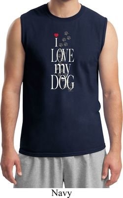 I Love My Dog Mens Muscle Shirt