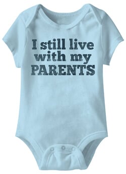 Click to get I Still Live With My Parents Funny Baby Romper Blue Infant Babies Creeper