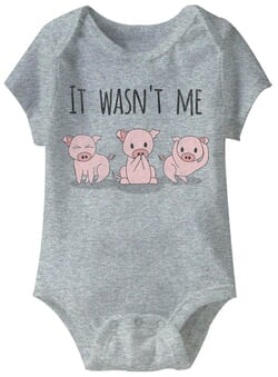 Click to get It Wasnt Me Funny Baby Romper Grey Infant Babies Creeper
