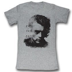 James Dean Juniors Shirt Everything Fades Grey Tee T-Shirt
