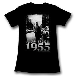 James Dean Juniors Shirt New York 1955 Black Tee T-Shirt