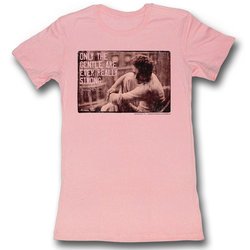 James Dean Juniors Shirt Strong Light Pink Tee T-Shirt