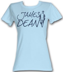 James Dean Juniors T-shirt J Dizzle Again Light Blue Tee Shirt