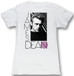 James Dean Juniors T-shirt Old Skool White Tee Shirt