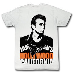 James Dean Shirt Hollywood Adult White Tee T-Shirt