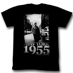 James Dean Shirt New York 1955 Adult Black Tee T-Shirt
