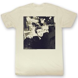 James Dean T-shirt Actor Kicked Back Adult Natural Tee Shirt