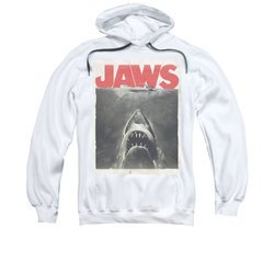 Jaws Hoodie Block Classic Fear White Sweatshirt Hoody