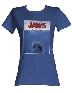 Jaws Juniors T-shirt Movie Poster Classic Royal Tee Shirt