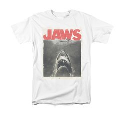 Jaws Shirt Block Classic Fear White T-Shirt