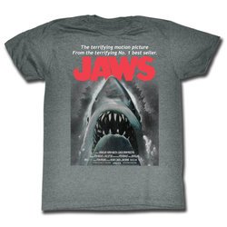 Jaws Shirt From Book To Movie Charcoal T-Shirt