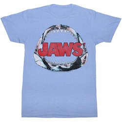 Jaws Shirt Jawbone Adult Light Blue Tee T-Shirt
