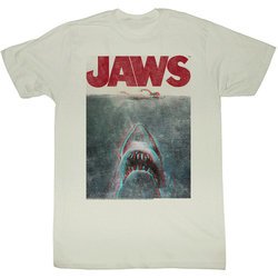 Jaws Shirt Jaws 3DAdult White Tee T-Shirt