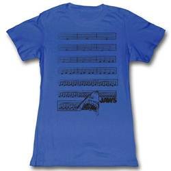 Jaws Shirt Juniors Sheet Music Royal T-Shirt