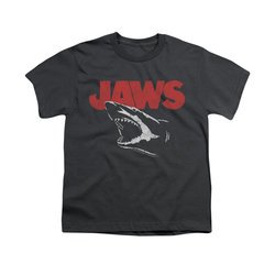 Jaws Shirt Kids Cracked Jaw Charcoal T-Shirt