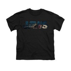 Jaws Shirt Kids Logo Cut Out Black T-Shirt