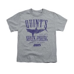 Jaws Shirt Kids Quint's Athletic Heather T-Shirt