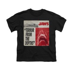 Jaws Shirt Kids Terror Black T-Shirt