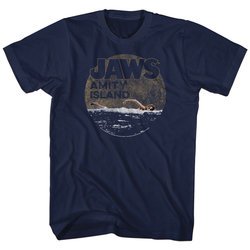Jaws Shirt Late Swim Navy Blue T-Shirt