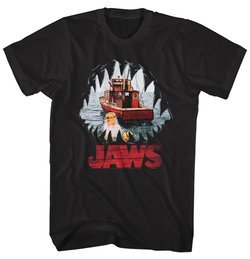 Jaws Shirt Mouth POV Black T-Shirt