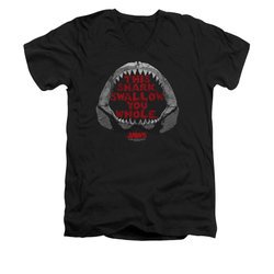 Jaws Shirt Slim Fit V-Neck This Shark Black T-Shirt