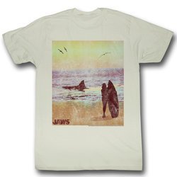 Jaws Shirt Surfside Adult Dirty White Tee T-Shirt