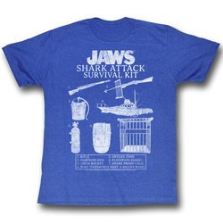 Jaws Shirt Survival Kit 2 Adult Royal Tee T-Shirt