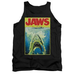 Jaws Shirt Tank Top Bright Black Tanktop