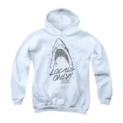 Jaws Youth Hoodie Locals Only White Kids Hoody