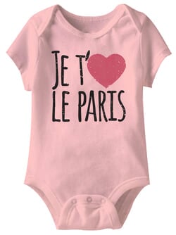 Click to get Je Taime Le Paris  Funny Baby Romper Pink Infant Babies Creeper