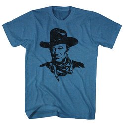 John Wayne Shirt The Duke Heather Blue T-Shirt