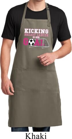 Click to get Kicking Breast Cancer is Our Goal Full Length Apron with Pockets