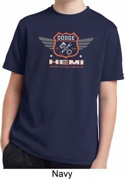 Kids Dodge Garage Hemi Moisture Wicking Shirt