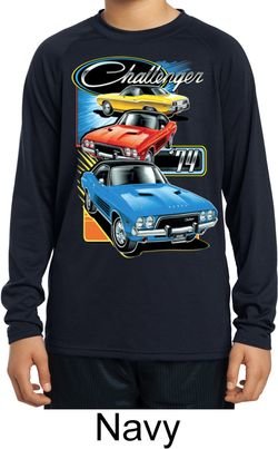 Kids Dodge Shirt Challenger Trio Dry Wicking Long Sleeve Tee T-Shirt