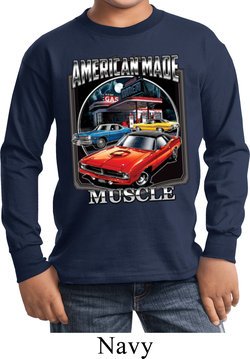 Kids Dodge Shirt Chrysler American Made Long Sleeve Tee T-Shirt