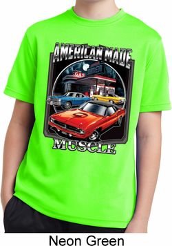 Kids Dodge Shirt Chrysler American Made Moisture Wicking Tee T-Shirt