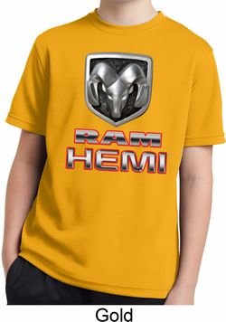 Kids Dodge Shirt Ram Hemi Logo Moisture Wicking Tee T-Shirt