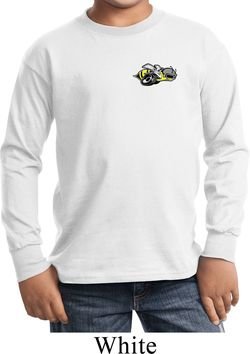 Kids Dodge Super Bee Logo Pocket Print Long Sleeve Shirt
