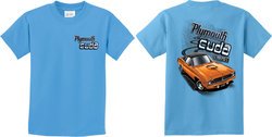 Kids Dodge Tee Plymouth Cuda (Front & Back) Youth T-shirt