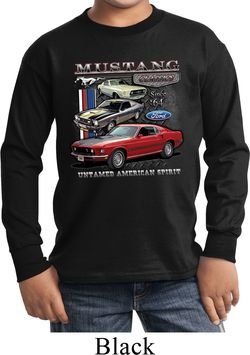 Kids Ford Tee Classic Mustangs Untamed Youth Long Sleeve