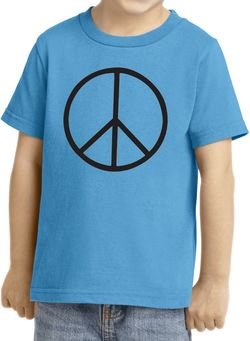Kids Peace Shirt Basic Peace Black Toddler Tee T-Shirt