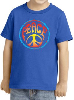 Kids Peace Shirt Psychedelic Peace Toddler Tee T-Shirt