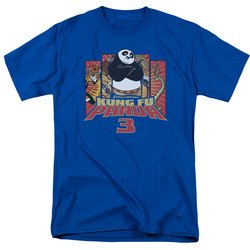 Kung Fu Panda 3 Shirt Kung Furry Royal Blue T-Shirt