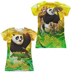 Kung Fu Panda 3 Po And Friends Sublimation Juniors Shirt Front/Back Print