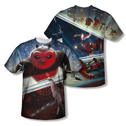 Kung Fu Panda Epic Jumping Sublimation Kids Shirt Front/Back Print
