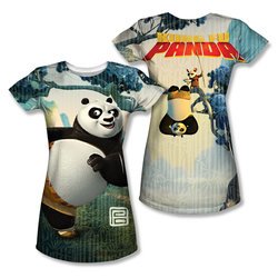 Kung Fu Panda Training Sublimation Juniors Shirt Front/Back Print