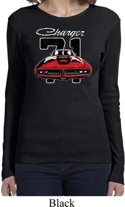 Ladies Dodge 1971 Charger Long Sleeve Shirt