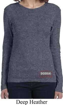 Ladies Dodge Brothers Bottom Print Long Sleeve Shirt