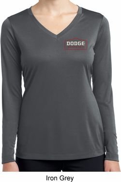 Ladies Dodge Brothers Pocket Print Dry Wicking Long Sleeve Shirt